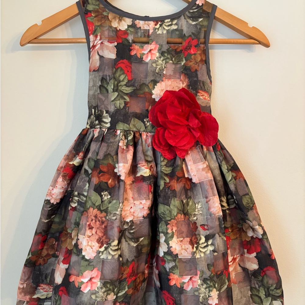 Red and Pink Embellished Sleeveless Sundress for Weddings